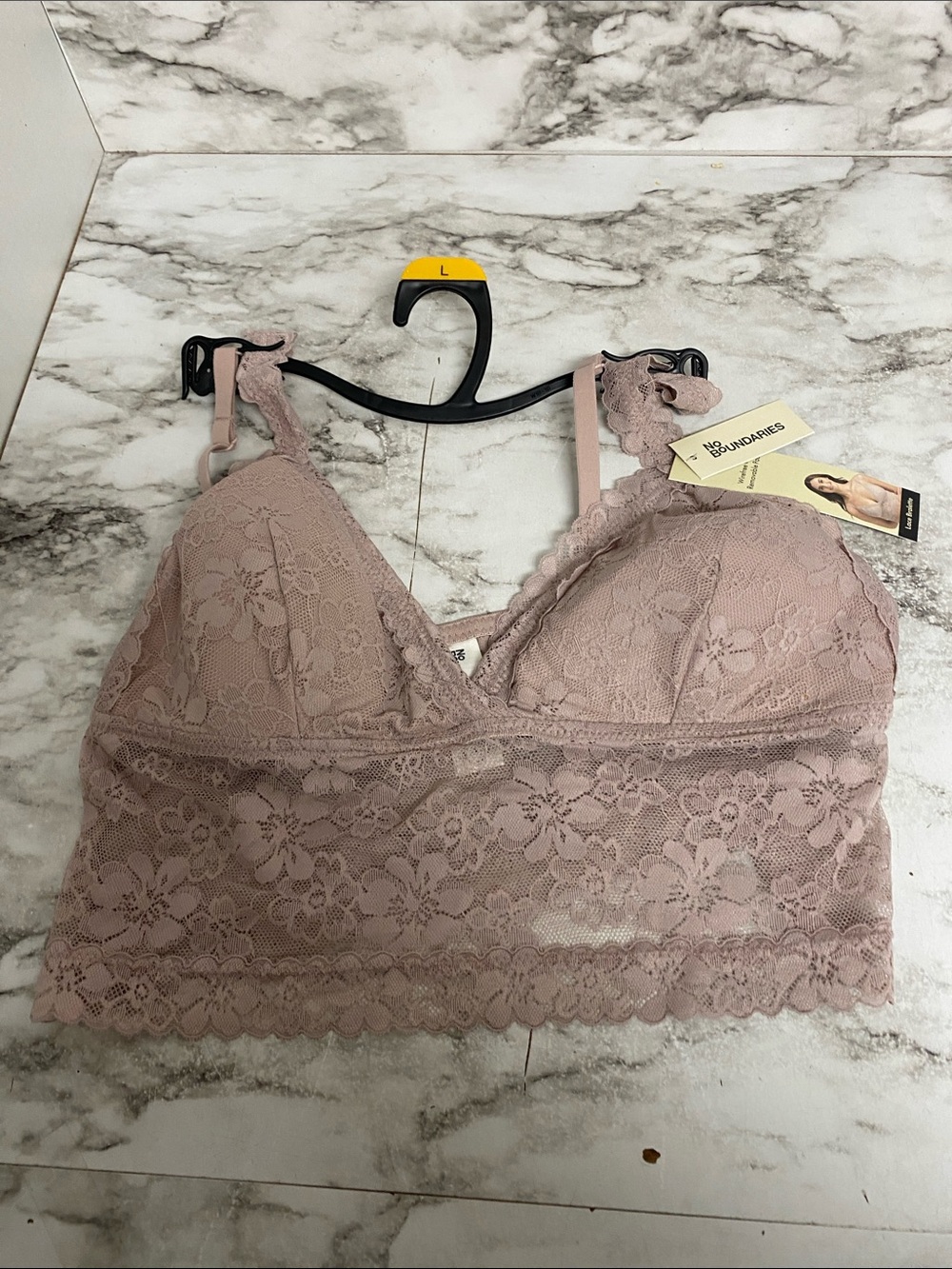 No Boundaries Lace Bralette - Mauve Pink